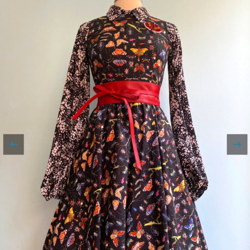 Bugs Bugs and More Bugs Midi Dress by Retrolicious